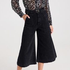 Khaite Lucey High Rise Denim Culottes sz 25